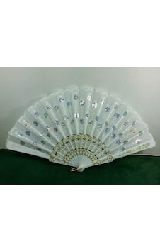 Yelpaze Şık Doğal Serinletici Pullu Yelpaze-877-13 Beyaz Yelpaze Şık Doğal Serinletici Pullu Yelpaze-877-13 Beyaz
