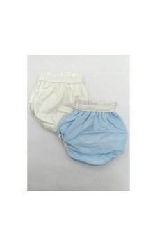 2 Adet Bebek Alıştırma Külot Mavi Beyaz - 602767496 Mavi Beyaz