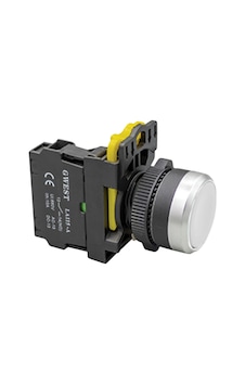 Gwest A5 - 31 22mm Yaylı Buton 1no Beyaz 10 Adet Gwest A5 - 31 22mm Yaylı Buton 1no Beyaz 10 Adet