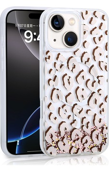 Apple Uyumlu iPhone 15 Kılıf Sıvılı Simli Baskılı Şeffaf Arka Yüzey Zore Mossa Silikon Kapak Pembe Apple Uyumlu iPhone 15 Kılıf Sıvılı Simli Baskılı Şeffaf Arka Yüzey Zore Mossa Silikon Kapak Pembe