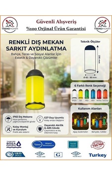 Trendhomm Ağaç Feneri - Dekoratif Bahçe Feneri - Su Geçirmez - Sarı Trendhomm Ağaç Feneri - Dekoratif Bahçe Feneri - Su Geçirmez - Sarı