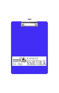 Sekreterlik Kapaksız A4 1 Adet Renkli A4 Kapaksız Sekreterlik Klipsli Metal Mekanizmalı 80 Yaprak Kapasiteli Mavi Sekreterlik Kapaksız A4 1 Adet Renkli A4 Kapaksız Sekreterlik Klipsli Metal Mekanizmalı 80 Yaprak Kapasiteli Mavi