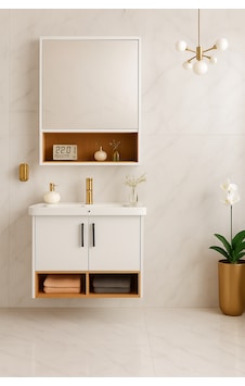 Dmz Home Concept Legna 65 Cm Banyo Dolabı Takımı Beyaz & Ahşap Mdf Seramik Lavabolu Alt Ve Üst Dolap Dmz Home Concept Legna 65 Cm Banyo Dolabı Takımı Beyaz & Ahşap Mdf Seramik Lavabolu Alt Ve Üst Dolap