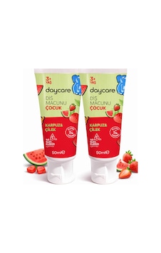 Çocuk Diş Macunu Karpuz & Çilek 50 Ml X 2 Adet 3+ Yaş