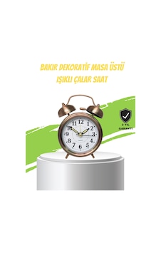 Nostaljik Bronz Metal Alarmlı Masa Saati Büyük Boy Aatbronz-58d3c Diğer Nostaljik Bronz Metal Alarmlı Masa Saati Büyük Boy Aatbronz-58d3c Diğer