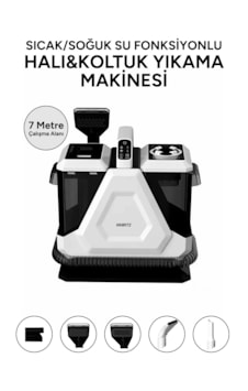 Whirtz Sıcak/soğuk Fonksiyonlu Halı Yıkama Makinesi Beyaz