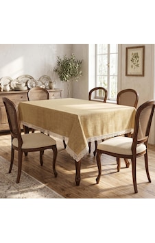 Efes Keten Polyester Kumaş Koyu Bej Masa Örtüsü Dikdörtgen 150x210 Cm -1612 Çok Renkli Efes Keten Polyester Kumaş Koyu Bej Masa Örtüsü Dikdörtgen 150x210 Cm -1612 Çok Renkli