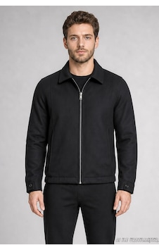 Freemen Erkek Oversize Fermuarlı İçi Kapitoneli Kaşe Ceket-415 Siyah Freemen Erkek Oversize Fermuarlı İçi Kapitoneli Kaşe Ceket-415 Siyah