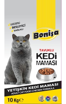 Bonisa Tavuk Etli Yetişkin Kedi Maması 10 KG Bonisa Tavuk Etli Yetişkin Kedi Maması 10 KG