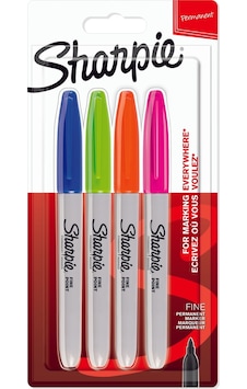 Liderburo Sharpie Fine Canlı Renkler Permanent Markör 4'Lü Set Liderburo Sharpie Fine Canlı Renkler Permanent Markör 4'Lü Set