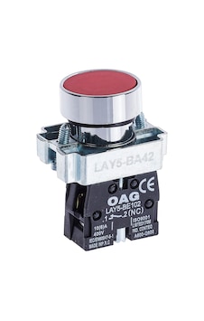 OAG STOP BUTON METAL 22MM