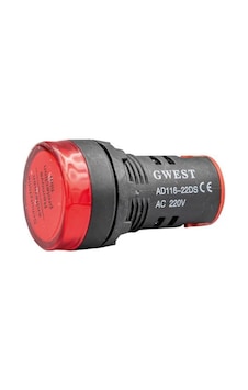 Gwest - 22mm Kırmızı 220v. Sinyal Lambası - 10adet Gwest - 22mm Kırmızı 220v. Sinyal Lambası - 10adet