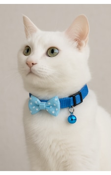Mıt Kedi Boyun Tasması Papyonlu Mavi Mıt Kedi Boyun Tasması Papyonlu Mavi
