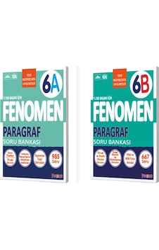 Fenomen 6. Sınıf Paragraf A + B Soru Bankası Seti 2 Kitap Fenomen Fenomen 6. Sınıf Paragraf A + B Soru Bankası Seti 2 Kitap Fenomen