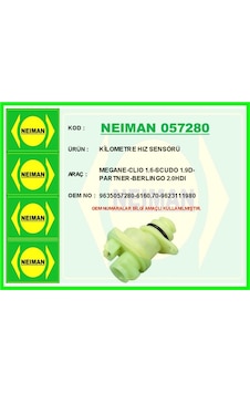 Neıman 057280-99 Kilometre Hız Sensörü Megane-clio 1.6-scudo 1.9d-partner-berlingo 2.0hdi 9635057280-6160.70-9623111980 Neıman 057280-99 Kilometre Hız Sensörü Megane-clio 1.6-scudo 1.9d-partner-berlingo 2.0hdi 9635057280-6160.70-9623111980