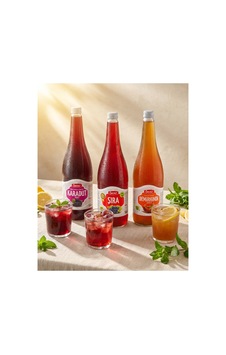 Doğal Karadut Şerbeti 1 Litre& Doğal Üzüm Şırası 1 Litre & Doğal Demirhindi Şerbeti 1 Litre 3'lü Set Doğal Karadut Şerbeti 1 Litre& Doğal Üzüm Şırası 1 Litre & Doğal Demirhindi Şerbeti 1 Litre 3'lü Set