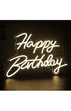 Happy Birthday Yazılı Neon Led Işık Renkli Happy Birthday Yazılı Neon Led Işık Renkli