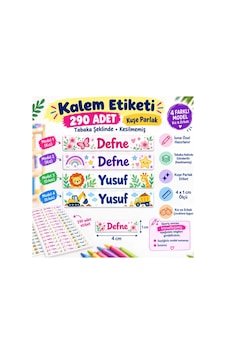 290 Adet İsme Özel Kalem Etiketi 4x1 Cm Kuşe Parlak Kız Erkek Model Okul Etiketi Kesilmemiş Kuşe Çok Renkli 290 Adet İsme Özel Kalem Etiketi 4x1 Cm Kuşe Parlak Kız Erkek Model Okul Etiketi Kesilmemiş Kuşe Çok Renkli