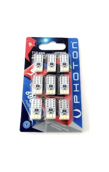 Photon T10 W5W 12V Dipsiz T10 Led Beyaz Işık 9'Lu Paket