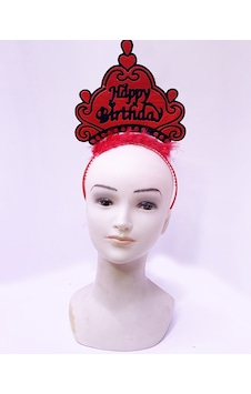 Happy Birthday Neon Kırmızı Renk Doğum Günü Tacı 24x15 Cm 5477 " Happy Birthday Neon Kırmızı Renk Doğum Günü Tacı 24x15 Cm 5477 "