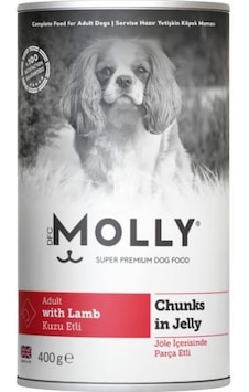 Molly Jöle İçinde Parça Kuzu Etli Yetişkin Köpek Konservesi 400 Gr Molly Jöle İçinde Parça Kuzu Etli Yetişkin Köpek Konservesi 400 Gr