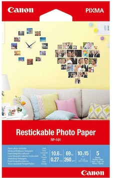 Canon Yeniden Yapıştırılabilir Fotoğraf Kağıdı Rp-101 4x6 5 Canon Yeniden Yapıştırılabilir Fotoğraf Kağıdı Rp-101 4x6 5