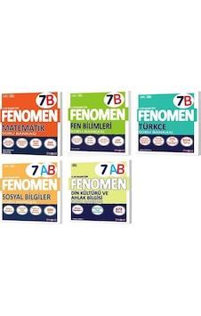 Fenomen Okul 2026 7. Sınıf Matematik + Türkçe + Fen + Sosyal + Din B Soru Seti 5 Kitap Fenomen Okul 2026 7. Sınıf Matematik + Türkçe + Fen + Sosyal + Din B Soru Seti 5 Kitap