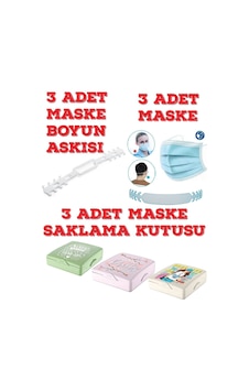Pratik Kilitli Maske Koruma Saklama & Taşıma Kabı Kutusu 3 Ad Karısık Pratik Kilitli Maske Koruma Saklama & Taşıma Kabı Kutusu 3 Ad Karısık