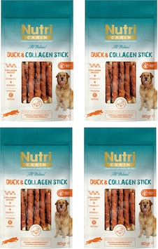 Nutri Canin Ördek Eti Sargılı Kolajen Çubuk Tahılsız Köpek Et Ödülü 80 Gr. X 4 Adet Nutri Canin Ördek Eti Sargılı Kolajen Çubuk Tahılsız Köpek Et Ödülü 80 Gr. X 4 Adet