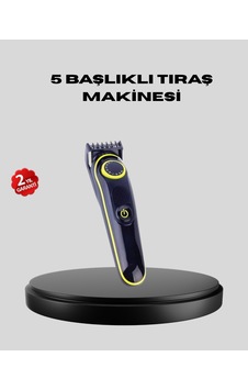 5 Başlıklı Şarjlı Tıraş Makinesi Saç, Sakal, Burun Ve Vücut İçin Çok Fonksiyonlu Bakım Seti 1 - 2 Saat 5 Başlıklı Şarjlı Tıraş Makinesi Saç, Sakal, Burun Ve Vücut İçin Çok Fonksiyonlu Bakım Seti 1 - 2 Saat