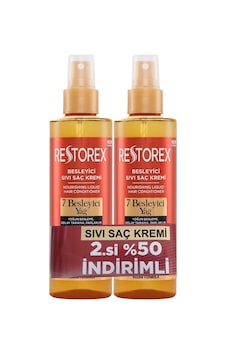Restorex 7 Besleyici Yağ Sıvı Saç Kremi 2 X 200 Ml Restorex 7 Besleyici Yağ Sıvı Saç Kremi 2 X 200 Ml