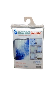 Polyester Çift Kanat Su İtici Banyo Perdesi 90x200cm 5023 Diğer Polyester Çift Kanat Su İtici Banyo Perdesi 90x200cm 5023 Diğer