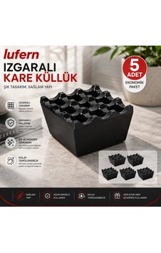 5 Adet Izgaralı Kare Küllük Bakalit Plastik Siyah Ev İş Yeri Kafe Restoran Kül İzmarit Bahçe 5 Adet Izgaralı Kare Küllük Bakalit Plastik Siyah Ev İş Yeri Kafe Restoran Kül İzmarit Bahçe