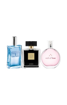 Avon Individual Blue Erkek Parfüm + Little Black Dress Kadın Parfüm 50 ML + Wish of Love Kadın Parfüm 50 ML Avon Individual Blue Erkek Parfüm + Little Black Dress Kadın Parfüm 50 ML + Wish of Love Kadın Parfüm 50 ML