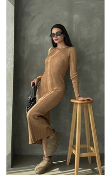 Anbly Collection Uzun Kollu Bisiklet Yaka Triko Dar Kesim Elbise Anbly Collection Uzun Kollu Bisiklet Yaka Triko Dar Kesim Elbise