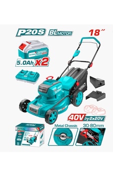 Total Tlmlı 20186 Akülü Çim Biçme Makinesi 40 V 10 Ah Total Tlmlı 20186 Akülü Çim Biçme Makinesi 40 V 10 Ah