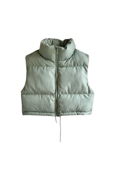 Feg Store Kadın Mint Yeşili Crop Dik Yaka Fermuarlı Belden Lastikli Ayarlanabilir Şişme Yelek Yeşil Feg Store Kadın Mint Yeşili Crop Dik Yaka Fermuarlı Belden Lastikli Ayarlanabilir Şişme Yelek Yeşil