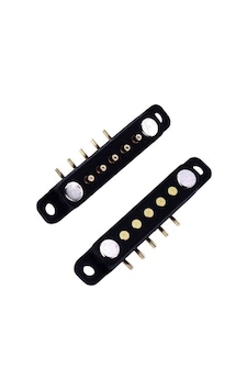 5-pin 2.54mm 90c Pogo Pin Manyetik Konnektör Takımı - Kulaklı 5-pin 2.54mm 90c Pogo Pin Manyetik Konnektör Takımı - Kulaklı