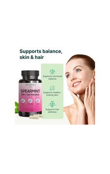 Vınatura Spearmint With Dım & Saw Palmetto Vitamin B5 Zinc Hair Women Health & Skin 60 Capsules
