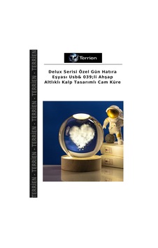 Delux Serisi Özel Gün Hatıra Eşyası Usb& 039 Li Ahşap Altlıklı Kalp Tasarımlı Cam Küre Delux Serisi Özel Gün Hatıra Eşyası Usb& 039 Li Ahşap Altlıklı Kalp Tasarımlı Cam Küre