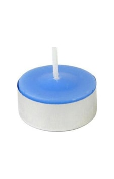 Mavi Yuvarlak Tealight Mum Mavi Yuvarlak Tealight Mum