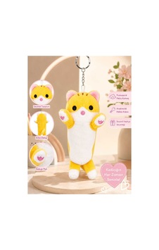 Sevimli Peluş Kedi Anahtarlık Ve Çanta Aksesuarı Sarı Sarı Sevimli Peluş Kedi Anahtarlık Ve Çanta Aksesuarı Sarı Sarı