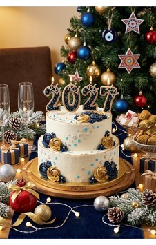 2027 Yılbaşı Özel Taç Detaylı Siyah Kristal Taşlı Rakam Pasta Mumu Seti Saremset 2027 Yılbaşı Özel Taç Detaylı Siyah Kristal Taşlı Rakam Pasta Mumu Seti Saremset