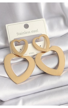 316l Çelik Gold Renk Kalp Model Kadın Küpe Diğer 316l Çelik Gold Renk Kalp Model Kadın Küpe Diğer