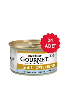 Gourmet Gold Okyanus Balıklı ve Ispanaklı Kedi Konservesi 24 x 85 G