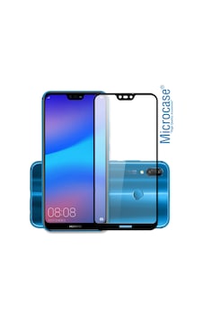 Huawei P20 Lite Tam Kaplayan Çerçeveli Tempered Cam Koruma-Siyah Huawei P20 Lite Tam Kaplayan Çerçeveli Tempered Cam Koruma-Siyah