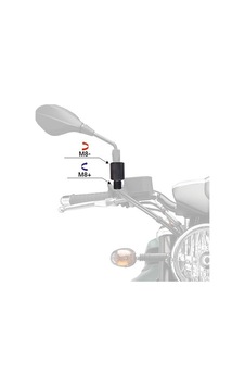 Mg Moto -8+8 Siyah Ayna Adaptörü