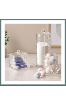 Ventra 3'lü Mika Kristal Plastik Organizer Seti - Kulak Pamukluk, Makyaj Pamuğu, Mendillik Ventra Diğer Ventra 3'lü Mika Kristal Plastik Organizer Seti - Kulak Pamukluk, Makyaj Pamuğu, Mendillik Ventra Diğer