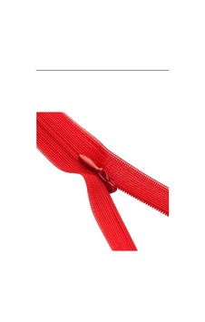 Gizldiş Fermuar - 72cm - Kırmızı - 5 Adet Gizldiş Fermuar - 72cm - Kırmızı - 5 Adet