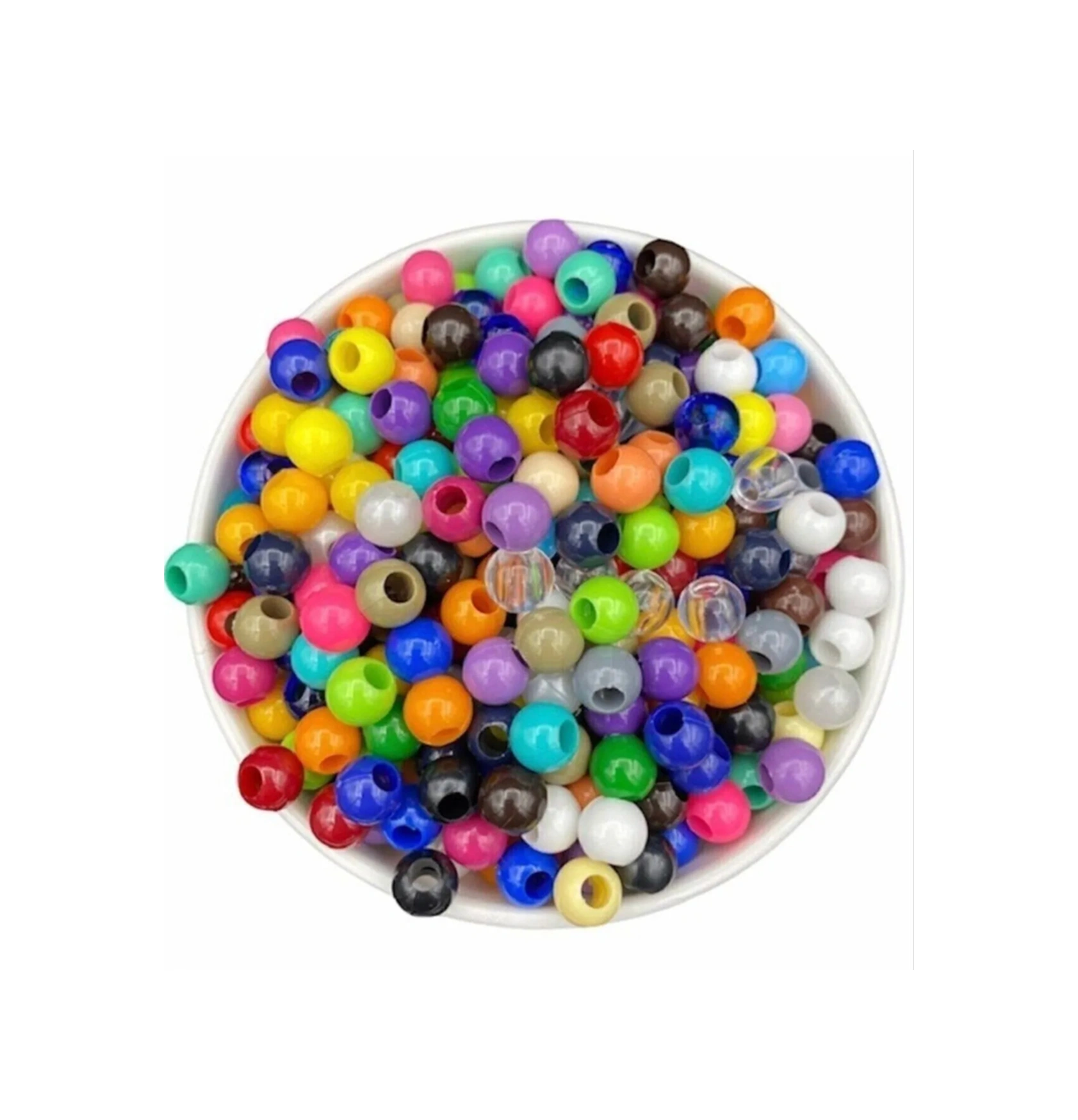 10 Mm Karışık Renk Plastik Boncuk 150 Adet Kına & Düğün & Dekor / Takı / Kuzu Boncuğu - 10 Mm Karışık Renk Plastik Boncuk 150 Adet Kına & Düğün & Dekor / Takı / Kuzu Boncuğu -